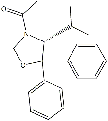 (R)-3-Acetyl-4-isopropyl-5,5-diphenyloxazolidine- Struktur