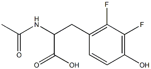 N-Acetyl-2,3-difluoro-DL-tyrosine Struktur