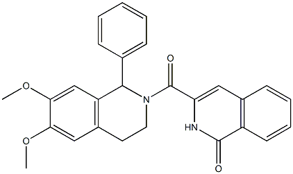 1(2H)-Isoquinolinone,  3-[(3,4-dihydro-6,7-dimethoxy-1-phenyl-2(1H)-isoquinolinyl)carbonyl]- Struktur