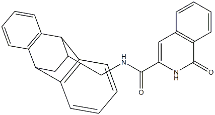 3-Isoquinolinecarboxamide,  N-[(9,10-dihydro-9,10-ethanoanthracen-11-yl)methyl]-1,2-dihydro-1-oxo- Struktur