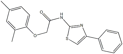 2-(2,4-dimethylphenoxy)-N-(4-phenyl-1,3-thiazol-2-yl)acetamide Struktur