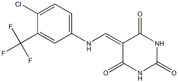 5-{[4-chloro-3-(trifluoromethyl)anilino]methylene}-2,4,6(1H,3H,5H)-pyrimidinetrione Struktur