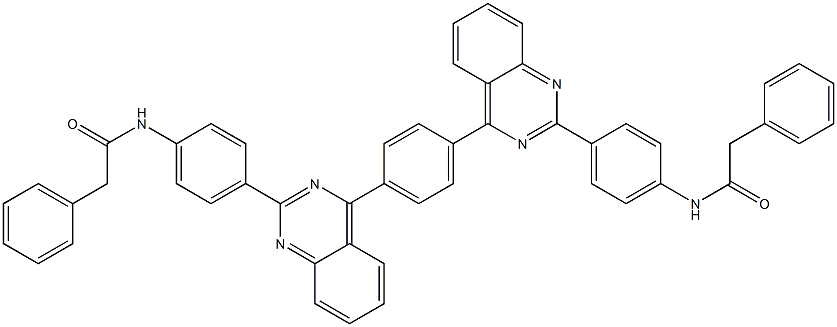 2-phenyl-N-(4-{4-[4-(2-{4-[(phenylacetyl)amino]phenyl}-4-quinazolinyl)phenyl]-2-quinazolinyl}phenyl)acetamide Struktur