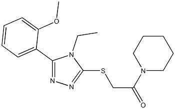 2-(4-ethyl-5-{[2-oxo-2-(1-piperidinyl)ethyl]sulfanyl}-4H-1,2,4-triazol-3-yl)phenyl methyl ether Struktur