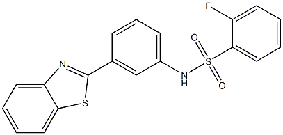 N-[3-(1,3-benzothiazol-2-yl)phenyl]-2-fluorobenzenesulfonamide Struktur