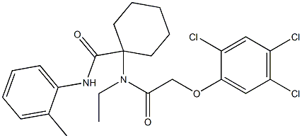 1-{ethyl[(2,4,5-trichlorophenoxy)acetyl]amino}-N-(2-methylphenyl)cyclohexanecarboxamide Struktur