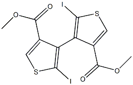 dimethyl 5,5'-diiodo-4,4'-bithiophene-3,3'-dicarboxylate Struktur