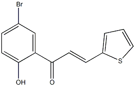 1-(5-bromo-2-hydroxyphenyl)-3-(2-thienyl)-2-propen-1-one Struktur