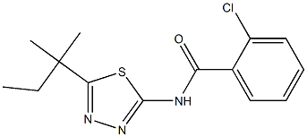 2-chloro-N-(5-tert-pentyl-1,3,4-thiadiazol-2-yl)benzamide Struktur