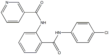 N-{2-[(4-chloroanilino)carbonyl]phenyl}nicotinamide Struktur