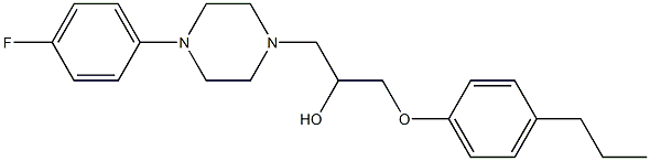 1-[4-(4-fluorophenyl)piperazin-1-yl]-3-(4-propylphenoxy)propan-2-ol Struktur