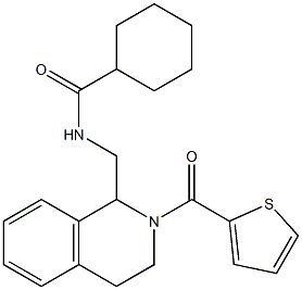 N-{[2-(2-thienylcarbonyl)-1,2,3,4-tetrahydro-1-isoquinolinyl]methyl}cyclohexanecarboxamide Struktur