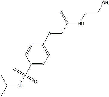 N-(2-hydroxyethyl)-2-{4-[(isopropylamino)sulfonyl]phenoxy}acetamide Struktur