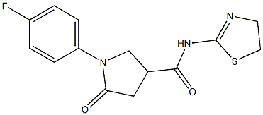 N-(4,5-dihydro-1,3-thiazol-2-yl)-1-(4-fluorophenyl)-5-oxo-3-pyrrolidinecarboxamide Struktur