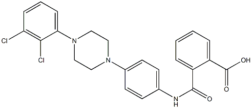 2-({4-[4-(2,3-dichlorophenyl)-1-piperazinyl]anilino}carbonyl)benzoic acid Struktur