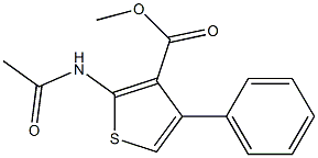 methyl 2-(acetylamino)-4-phenyl-3-thiophenecarboxylate Struktur