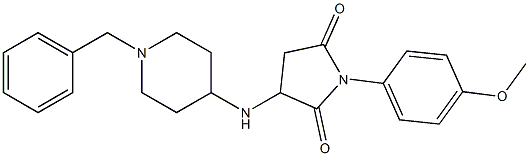 3-[(1-benzyl-4-piperidinyl)amino]-1-(4-methoxyphenyl)-2,5-pyrrolidinedione Struktur