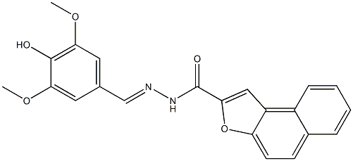 N'-(4-hydroxy-3,5-dimethoxybenzylidene)naphtho[2,1-b]furan-2-carbohydrazide Struktur