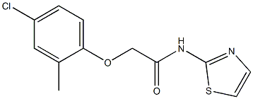 2-(4-chloro-2-methylphenoxy)-N-(1,3-thiazol-2-yl)acetamide Struktur