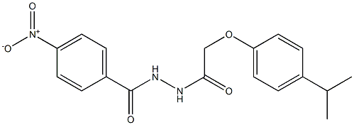 N'-{4-nitrobenzoyl}-2-(4-isopropylphenoxy)acetohydrazide Struktur