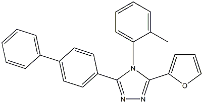 3-[1,1'-biphenyl]-4-yl-5-(2-furyl)-4-(2-methylphenyl)-4H-1,2,4-triazole Struktur