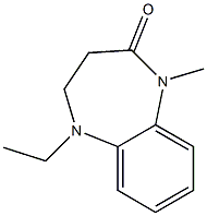 5-ethyl-1-methyl-1,3,4,5-tetrahydro-2H-1,5-benzodiazepin-2-one Struktur