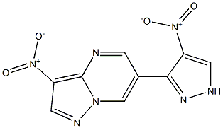 3-nitro-6-{4-nitro-1H-pyrazol-3-yl}pyrazolo[1,5-a]pyrimidine Struktur