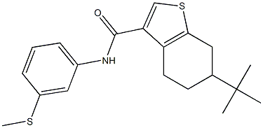 6-tert-butyl-N-[3-(methylsulfanyl)phenyl]-4,5,6,7-tetrahydro-1-benzothiophene-3-carboxamide Struktur