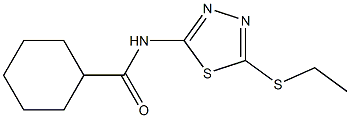 N-[5-(ethylsulfanyl)-1,3,4-thiadiazol-2-yl]cyclohexanecarboxamide Struktur