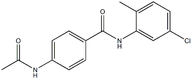 4-(acetylamino)-N-(5-chloro-2-methylphenyl)benzamide Struktur