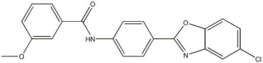 N-[4-(5-chloro-1,3-benzoxazol-2-yl)phenyl]-3-methoxybenzamide Struktur