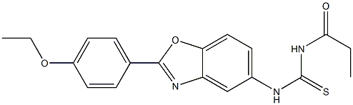 N-[2-(4-ethoxyphenyl)-1,3-benzoxazol-5-yl]-N'-propionylthiourea Struktur