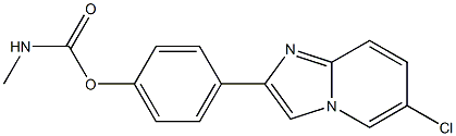 4-(6-chloroimidazo[1,2-a]pyridin-2-yl)phenyl methylcarbamate Struktur