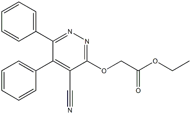 ethyl [(4-cyano-5,6-diphenyl-3-pyridazinyl)oxy]acetate Struktur