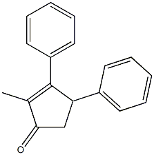 2-methyl-3,4-diphenyl-2-cyclopenten-1-one Struktur