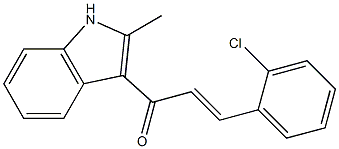 3-(2-chlorophenyl)-1-(2-methyl-1H-indol-3-yl)-2-propen-1-one Struktur