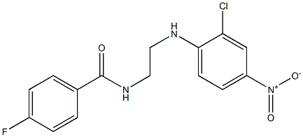 N-(2-{2-chloro-4-nitroanilino}ethyl)-4-fluorobenzamide Struktur