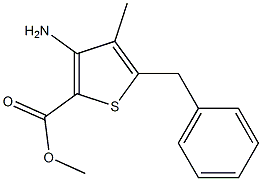 methyl 3-amino-5-benzyl-4-methyl-2-thiophenecarboxylate Struktur