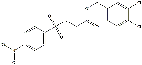 3,4-dichlorobenzyl [({4-nitrophenyl}sulfonyl)amino]acetate Struktur