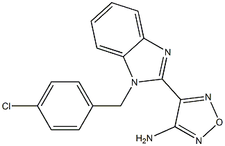 4-[1-(4-chlorobenzyl)-1H-benzimidazol-2-yl]-1,2,5-oxadiazol-3-amine Struktur