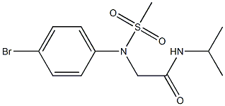 2-[4-bromo(methylsulfonyl)anilino]-N-isopropylacetamide Struktur