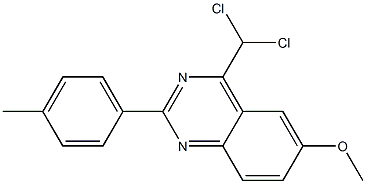 4-(dichloromethyl)-6-methoxy-2-(4-methylphenyl)quinazoline Struktur