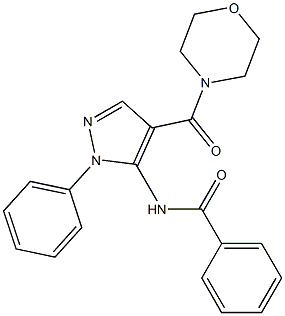 N-[4-(4-morpholinylcarbonyl)-1-phenyl-1H-pyrazol-5-yl]benzamide Struktur