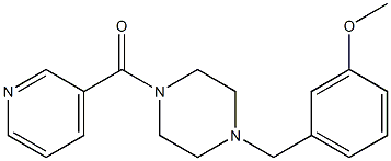 1-{[3-(methyloxy)phenyl]methyl}-4-(pyridin-3-ylcarbonyl)piperazine Struktur