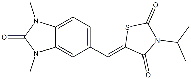 5-[(1,3-dimethyl-2-oxo-2,3-dihydro-1H-benzimidazol-5-yl)methylene]-3-isopropyl-1,3-thiazolidine-2,4-dione Struktur