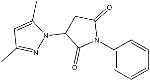 3-(3,5-dimethyl-1H-pyrazol-1-yl)-1-phenylpyrrolidine-2,5-dione Struktur