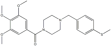 1-[4-(methylsulfanyl)benzyl]-4-(3,4,5-trimethoxybenzoyl)piperazine Struktur