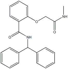 N-benzhydryl-2-[2-(methylamino)-2-oxoethoxy]benzamide Struktur