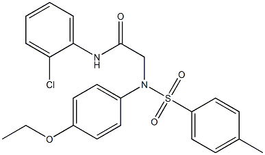 N-(2-chlorophenyl)-2-{4-ethoxy[(4-methylphenyl)sulfonyl]anilino}acetamide Struktur