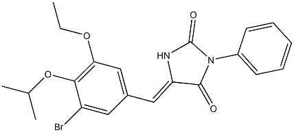 5-(3-bromo-5-ethoxy-4-isopropoxybenzylidene)-3-phenylimidazolidine-2,4-dione Struktur